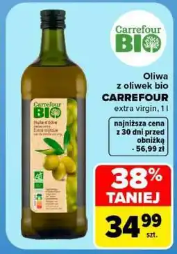 Carrefour Oliwa z oliwek bio CARREFOUR extra virgin, 1 l oferta