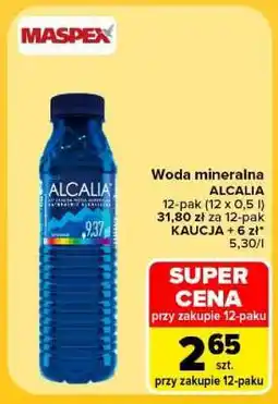 Carrefour Woda mineralna Alcalia oferta