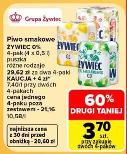 Carrefour Piwo smakowe ŻYWIEC 0% oferta