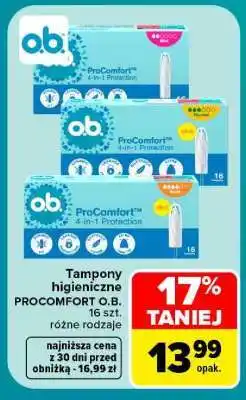 Carrefour Tampony higieniczne ProComfort O.B oferta
