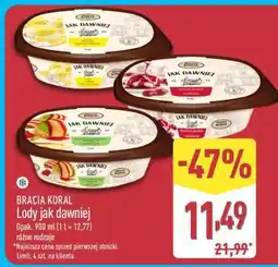 ALDI BRACIA KORAL Lody Jak Dawniej oferta