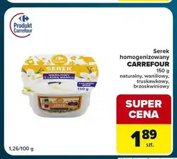Globi Serek homogenizowany truskawkowy Carrefour Classic oferta