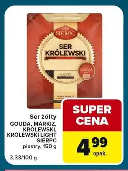 Globi Ser żółty Sierpc Królewski Light plastry oferta