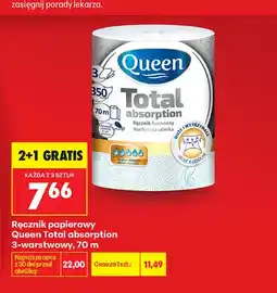 Biedronka Ręcznik papierowy Queen Total absorption 3-warstwowy oferta