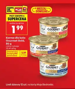 Biedronka Karma dla kota Gourmet Gold mus z wołowiną oferta