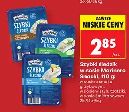 Biedronka Szybki śledzik w sosie o smaku grzybowym Marinero Snack! oferta