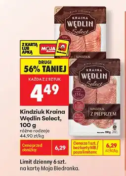 Biedronka Kindziuk Kraina Wędlin Select oferta