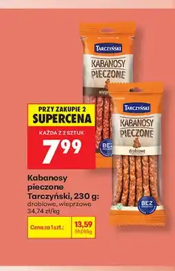 Biedronka Kabanosy pieczone wieprzowe Tarczyński oferta