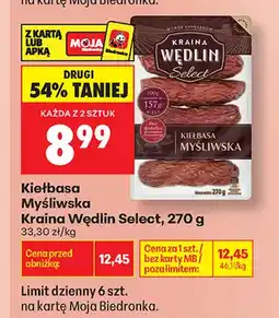 Biedronka Kiełbasa Myśliwska Kraina Wędlin Select oferta
