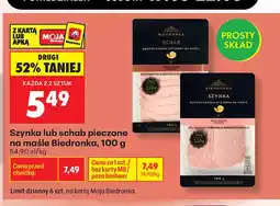 Biedronka Szynka roztoczańska pieczona na maśle Biedronka oferta