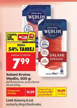 Biedronka Salami delikatesowe Kraina Wędlin oferta