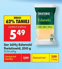 Biedronka Ser żółty Edamski Światowid oferta