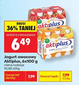 Biedronka Jogurt owocowy Aktiplus 6-pak oferta