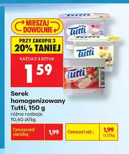 Biedronka Serek homogenizowany Tutti truskawkowy oferta