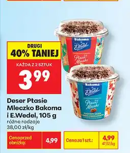 Biedronka Deser Ptasie Mleczko Bakoma oferta