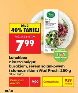 Biedronka Lunchbox z kaszą bulgur burakiem serem solankowym i słonecznikiem Vital Fresh oferta