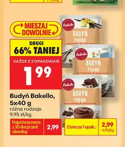 Biedronka Budyń o smaku waniliowym Bakello 5-pak oferta
