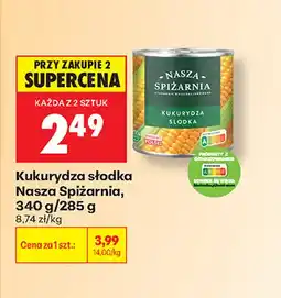Biedronka Kukurydza słodka Nasza Spiżarnia oferta