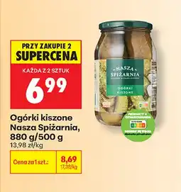 Biedronka Ogórki kiszone Nasza Spiżarnia oferta