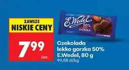 Biedronka Czekolada lekko gorzka 50% E.Wedel oferta