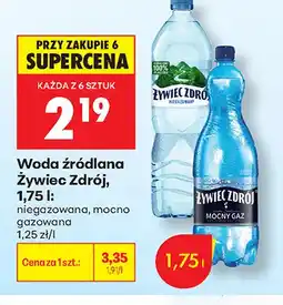 Biedronka Woda źródlana gazowana Żywiec Zdrój mocno oferta