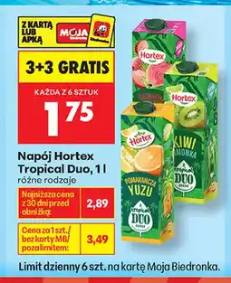 Biedronka Napój Hortex Tropical Duo Pomarańcza Yuzu oferta