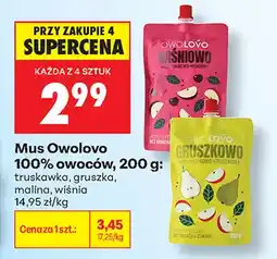 Biedronka Mus Owolovo 100% owoców truskawka oferta