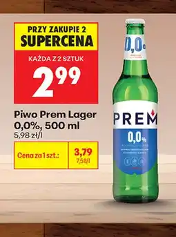Biedronka Piwo bezalkoholowe Prem Lager oferta