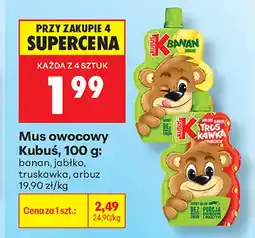 Biedronka Mus owocowy Kubuś banan oferta