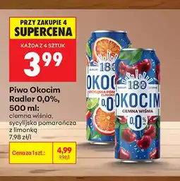 Biedronka Piwo bezalkoholowe Okocim Radler Ciemna Wiśnia oferta
