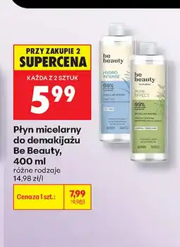 Biedronka Płyn micelarny do demakijażu Be Beauty Hydro Intense oferta