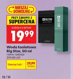 Biedronka Woda toaletowa Big Star Quiet Power oferta