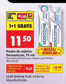 Biedronka Pasta do zębów Sensodyne Kompletna Ochrona oferta