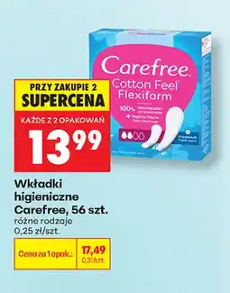 Biedronka Wkładki higieniczne Carefree oferta