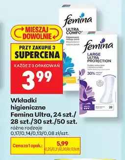 Biedronka Wkładki higieniczne Femina Ultra 24 szt oferta