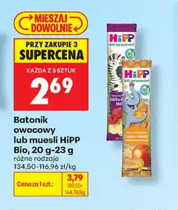 Biedronka Batonik owocowy HiPP Bio Truskawka-Malina oferta