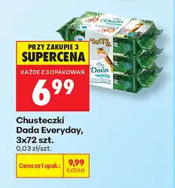 Biedronka Chusteczki nawilżane Dada Everyday 3-pak oferta