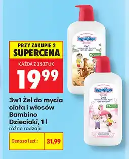 Biedronka Żel do mycia ciała i włosów 3w1 Bambino Dzieciaki oferta