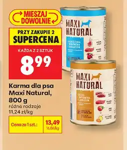 Biedronka Karma dla psa Maxi Natural z kaczką i wołowiną z jabłkiem oferta