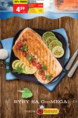 Biedronka Świeży filet z pstrąga tęczowego łososiowego ze skórą Marinero oferta