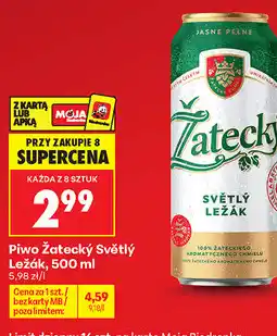 Biedronka Piwo Žatecký Světlý Ležák oferta