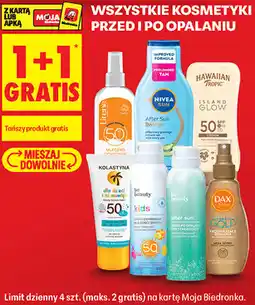 Biedronka Kosmetyki przed i po opalaniu oferta