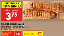Biedronka Hot dog z parówką Berlinką i sosem oferta