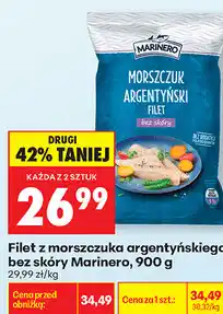 Biedronka Filet z morszczuka argentyńskiego bez skóry Marinero oferta