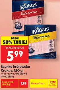 Biedronka Szynka królewska Krakus oferta