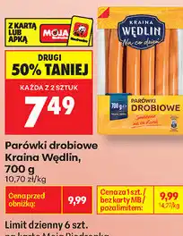 Biedronka Parówki drobiowe Kraina Wędlin oferta