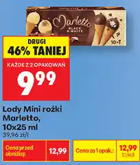 Biedronka Lody Mini rożki Marletto oferta