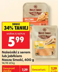 Biedronka Naleśniki z serem lub jabłkiem Nasze Smaki oferta