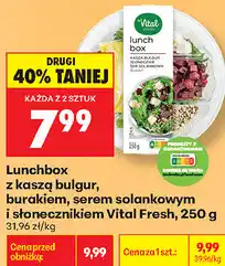 Biedronka Lunchbox z kaszą bulgur, burakiem, serem solankowym i słonecznikiem Vital Fresh oferta
