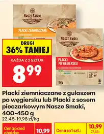 Biedronka Placki ziemniaczane z gulaszem po węgiersku lub Placki z sosem pieczarkowym Nasze Smaki oferta
